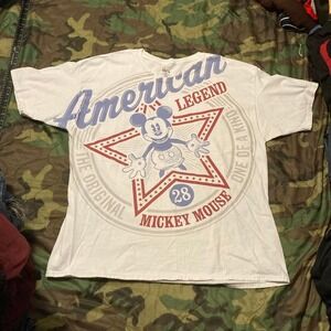 Y2K Mickey big print‎ tee Hanes Beefy.